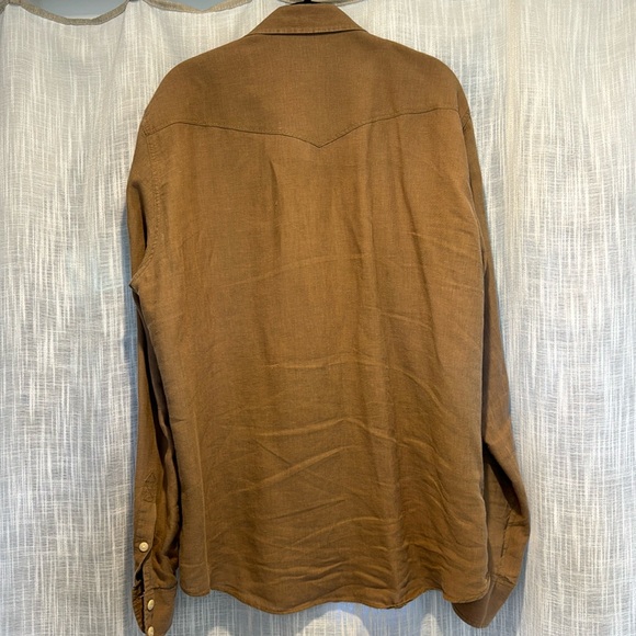 Lucky Brand linen shirt - worn twice max out of a non-smoking home - Picture 6 of 8